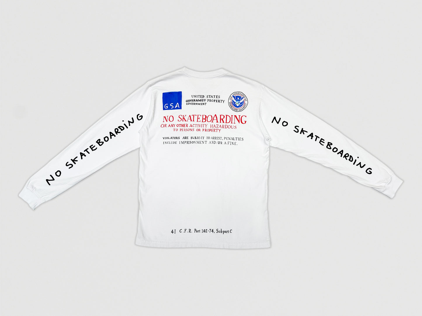 No Skateboarding Long Sleeve Tee