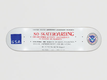 No Skateboarding Skateboard Deck