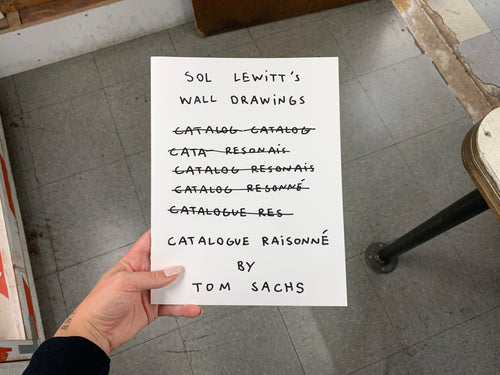 Sol LeWitt Wall Drawing Catalogue Raisonné Zine by Tom Sachs