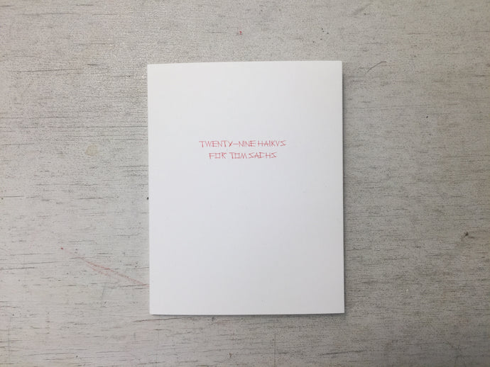 Twenty-Nine Haikus for Tom Sachs