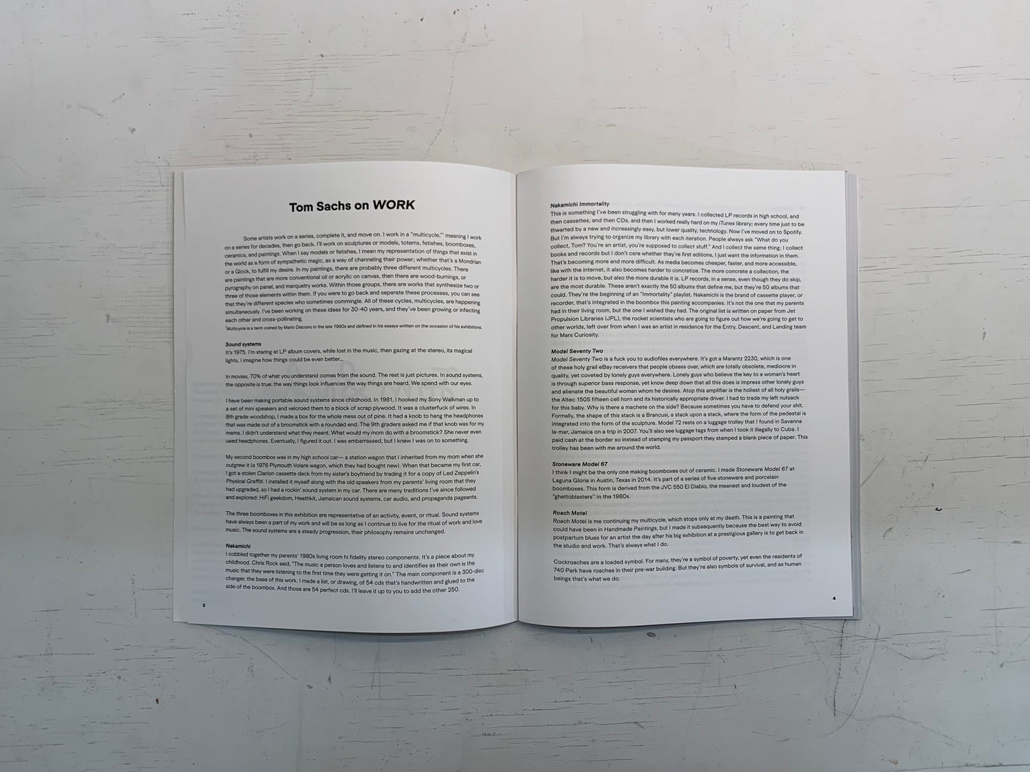 Tom Sachs: Work Catalogue